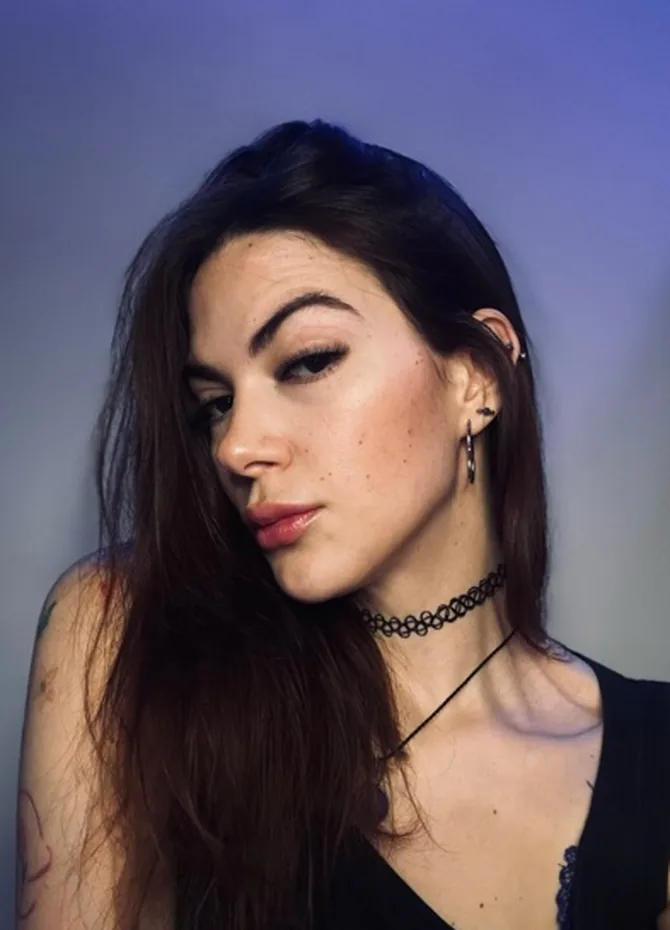 Paz from Argentina during a one-on-one video conversation